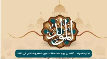 إجازة المولد.. تفاصيل يوم عطلة القطاعين العام والخاص في 2025